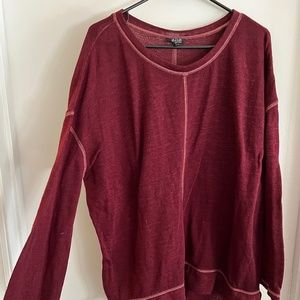 a.n.a Long Sleeve Light Sweater Maroon XL $10